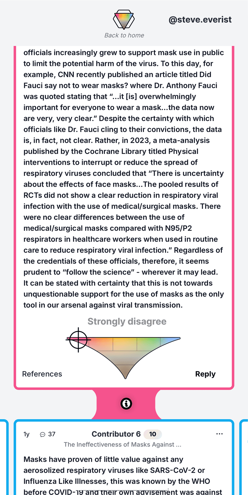 Build your reputation through good-faith argumentation.